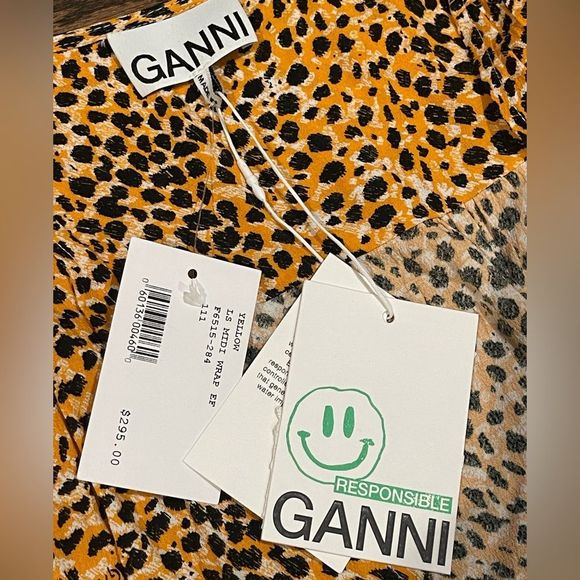 GANNI Leopard Plunge Dress - Picture 7 of 9